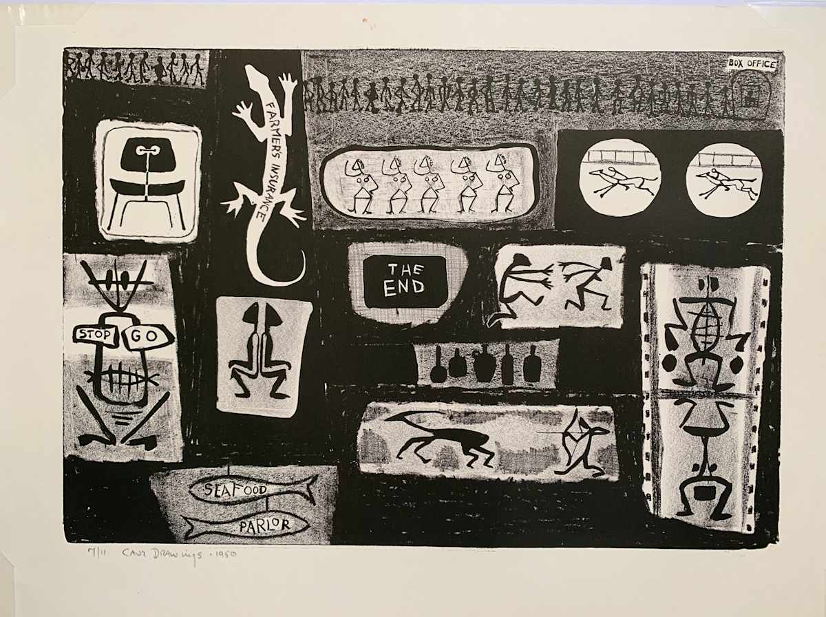 "Cave Drawings" by Jerry & Ruth Opper Estate, Image 4.