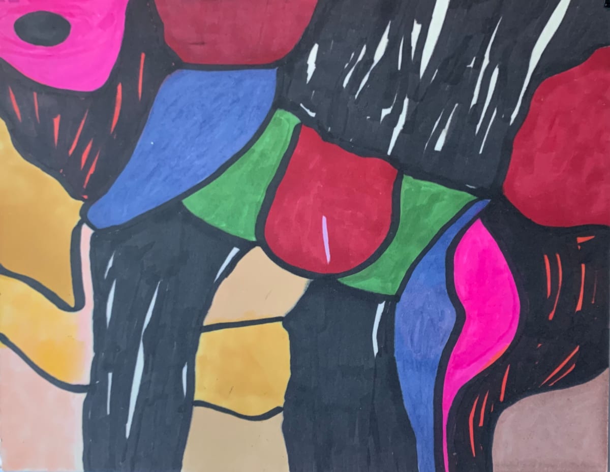 "Abstract Pink and Black" by John Peters, Image 1.