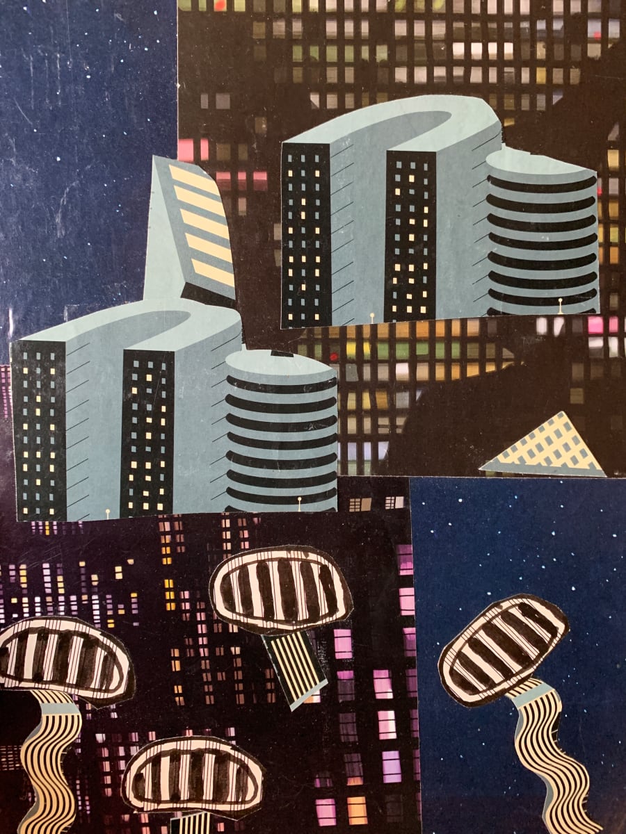 "UFOs in the City" by John Peters, Image 1.
