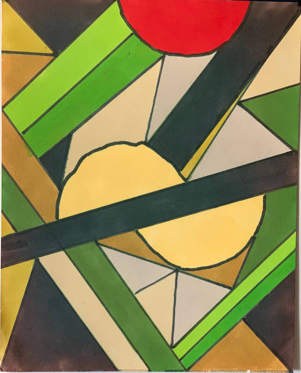 "Abstract Green and Red" by John Peters, Image 1.
