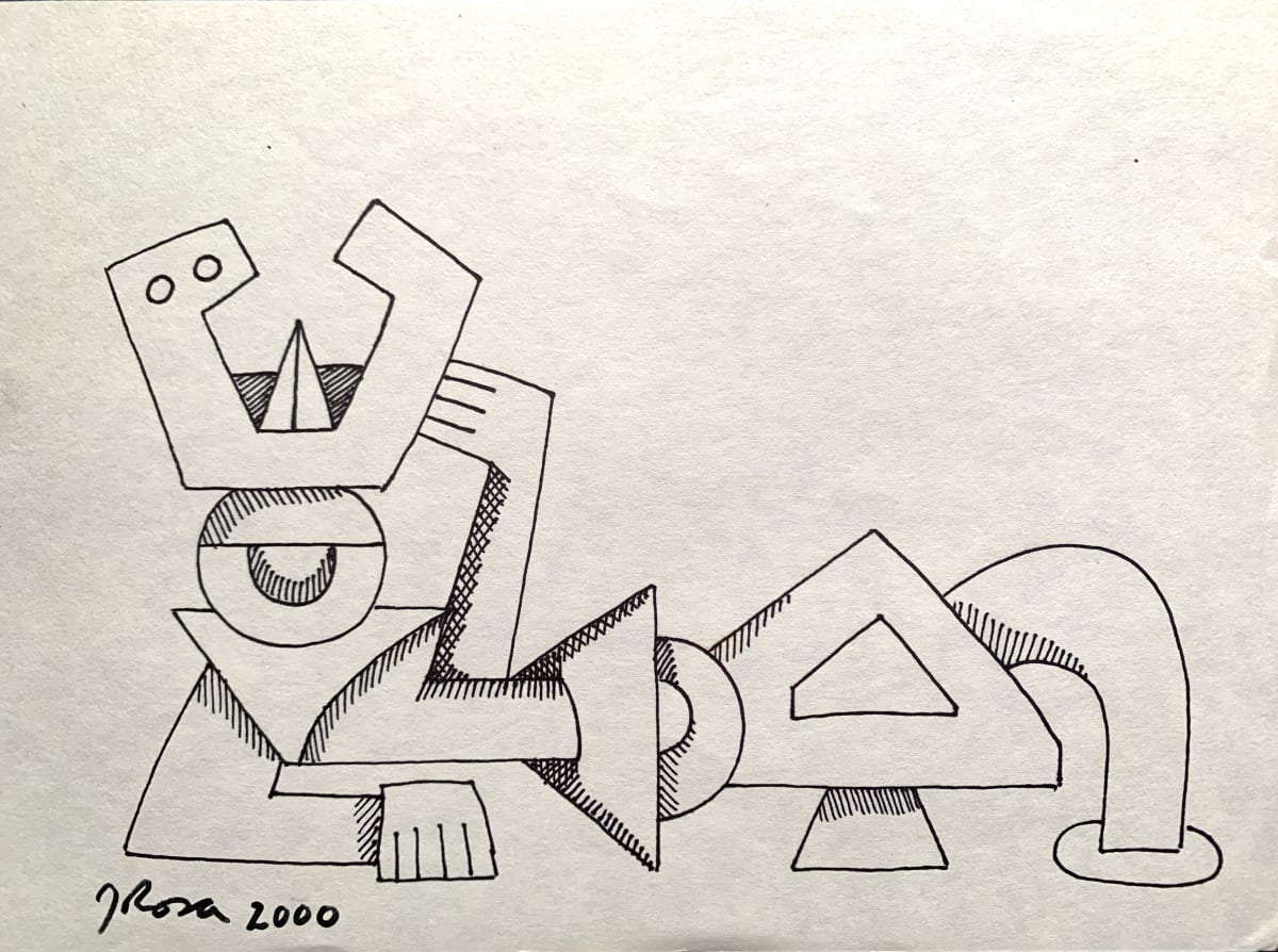 "Cubist Figure Lounging" by John Rosa, Image 3.