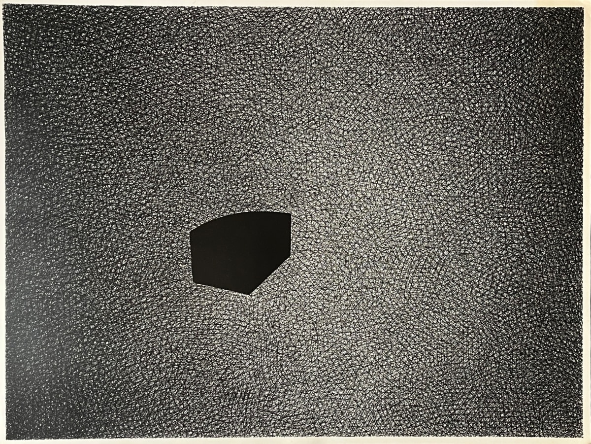 1980s "#15" Interwoven Line Abstract Charcoal Drawing by Jack Scott, Image 1.