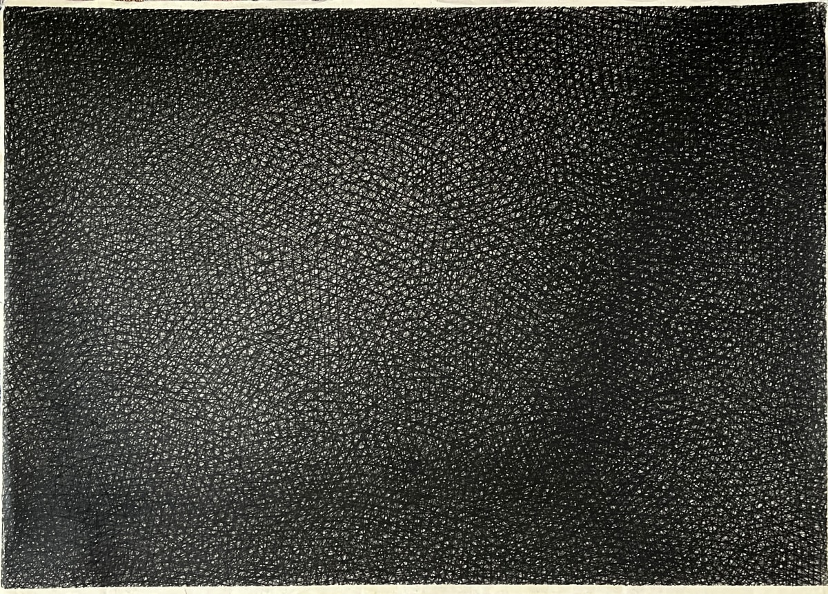 1980s "#2" Interwoven Line Abstract Charcoal Drawing by Jack Scott, Image 1.
