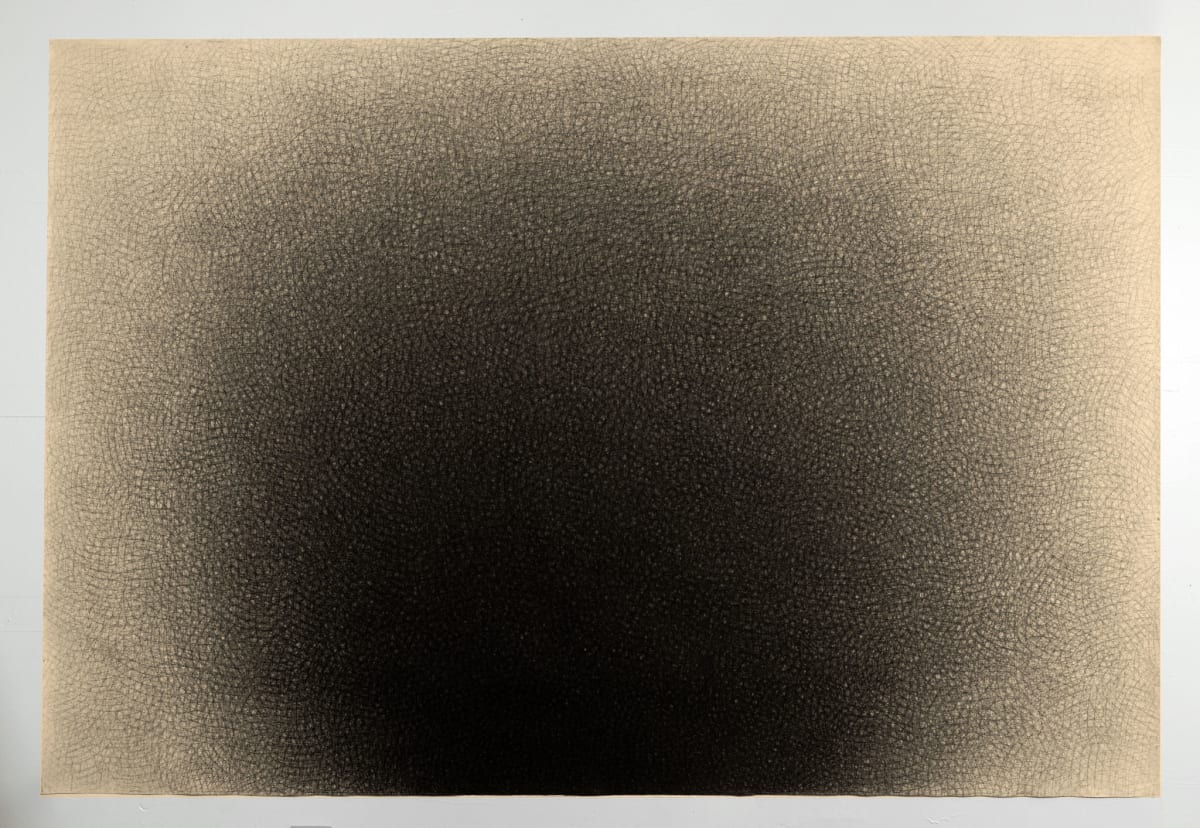 "Slow Blur" Charcoal Cross-Hatch Drawing on Canvas 1976 Jack Scott by Jack Scott, Image 9.