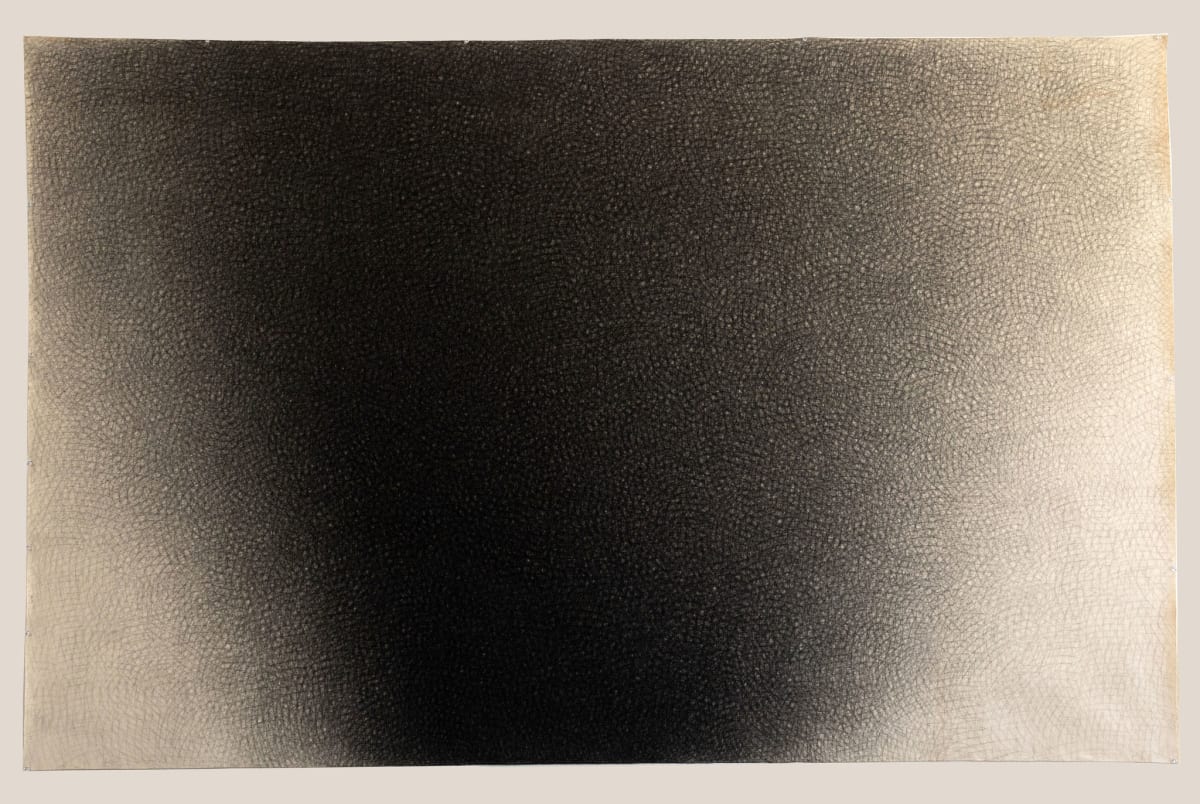 "Airveil" Charcoal Cross-Hatch Drawing on Canvas 1976 Jack Scott by Jack Scott, Image 10.