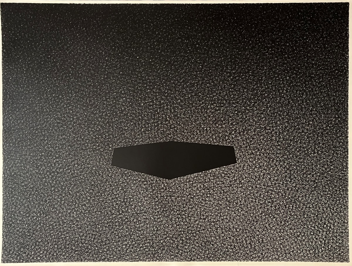 1980 "#8" Interwoven Line Abstract Charcoal Drawing by Jack Scott, Image 5.