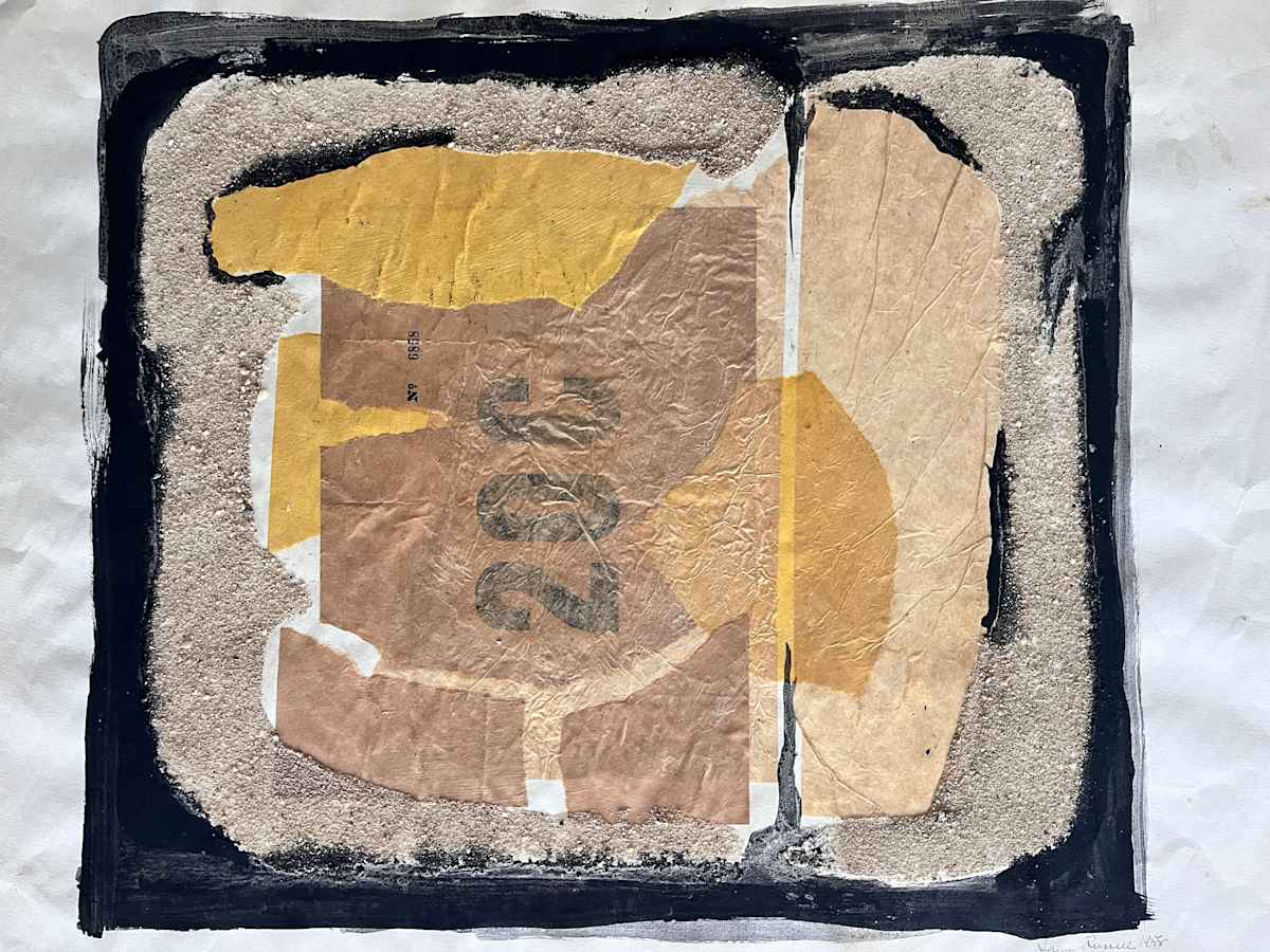 1958 Mixed Media Abstract Collage "#3" by James Spencer Russell, Image 7.