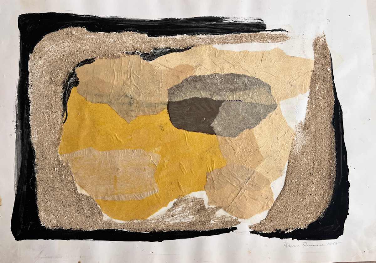 1958 Mixed Media Abstract Collage "#4" by James Spencer Russell, Image 6.