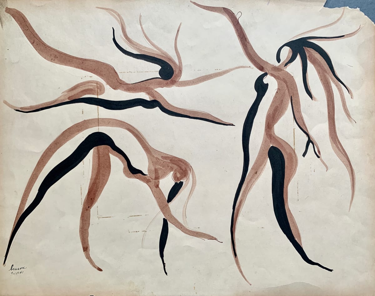 "Three Dancing Women" by John William Benson, Image 1.