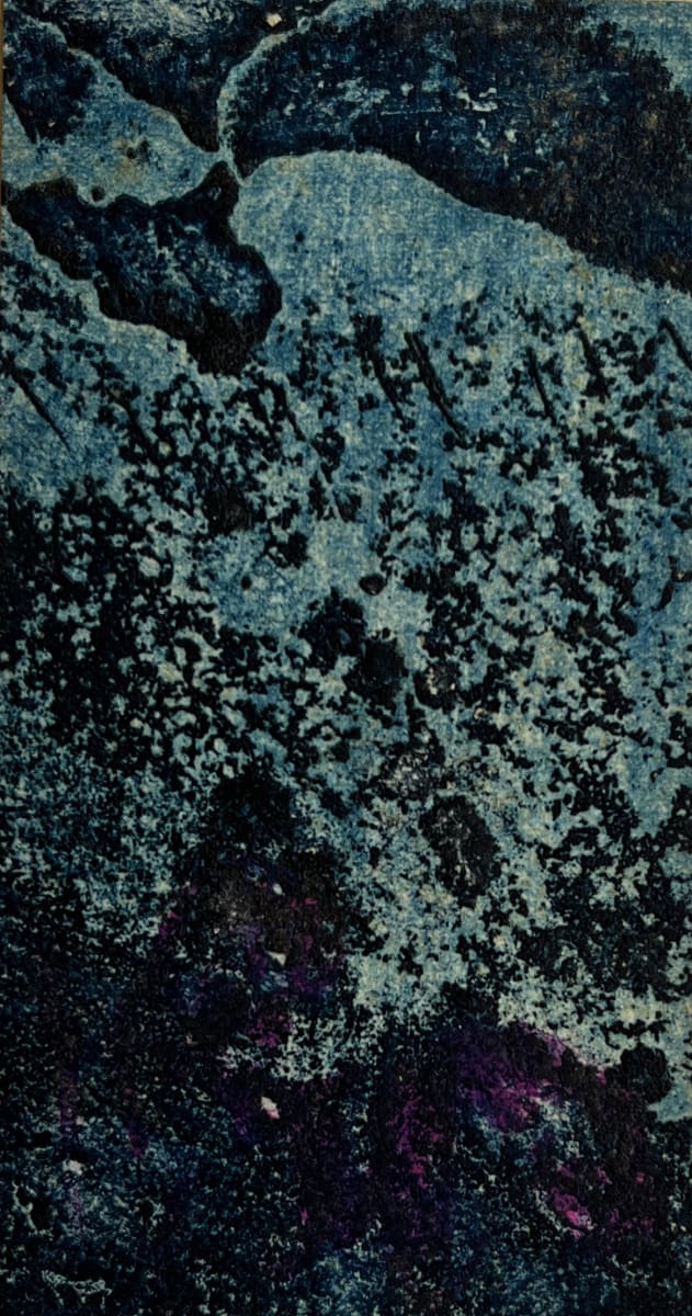 1960s Blue Collage Intaglio Etching NY Artist Myril Adler by Myril Adler, Image 7.