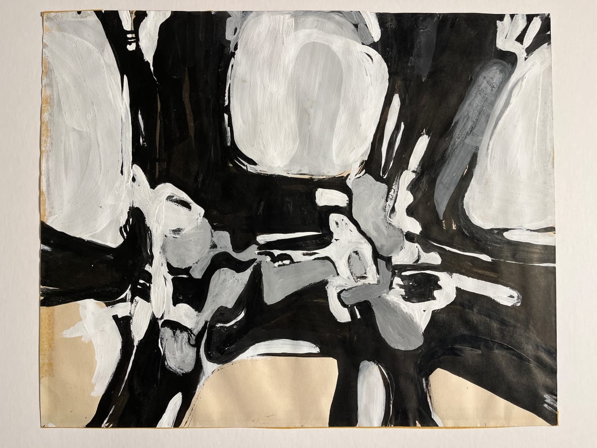 1967 "Black and White Abstract" by Nancy Hoffman 