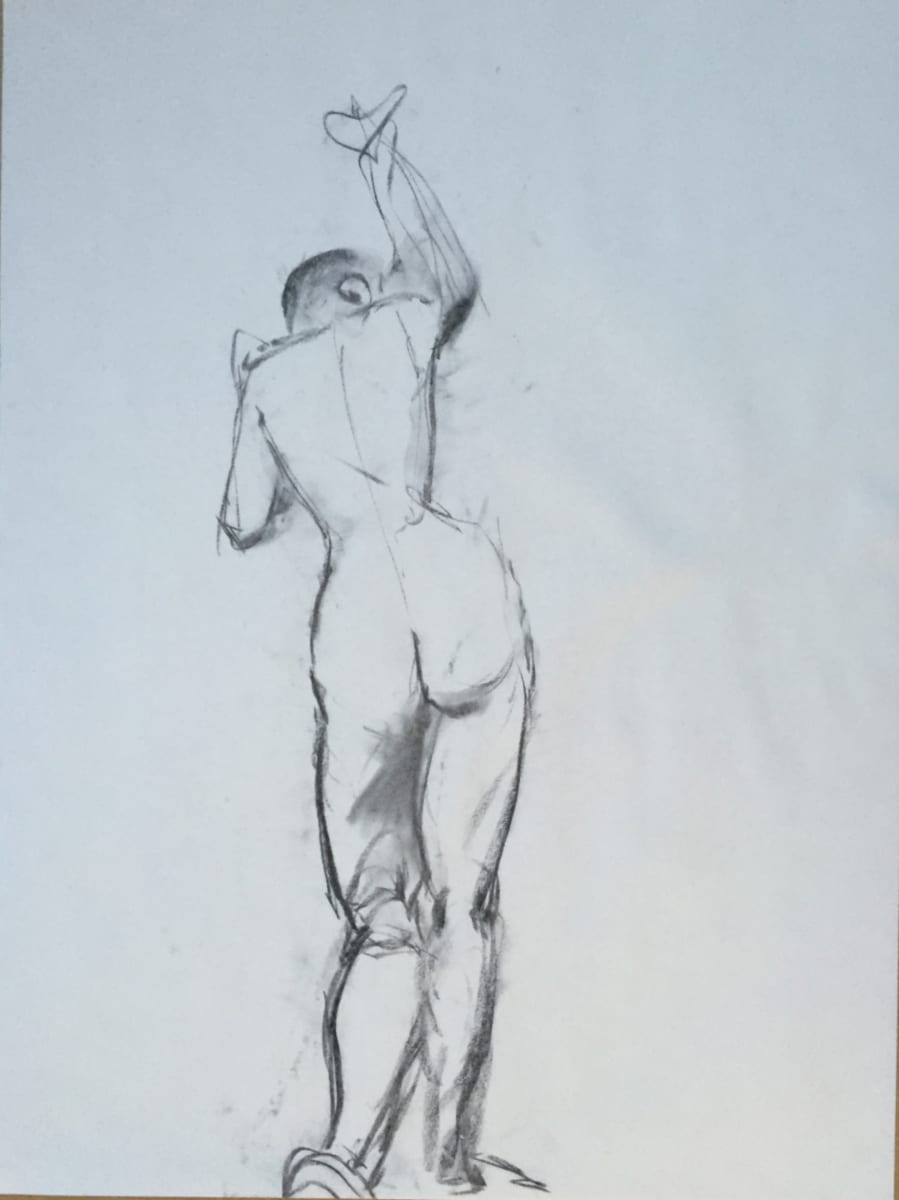 Female Nude Charcoal Drawing 1, Image 1.