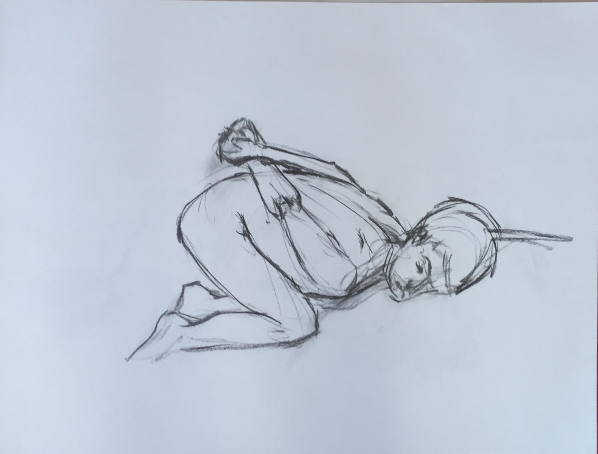 Female Nude Charcoal Drawing 16 