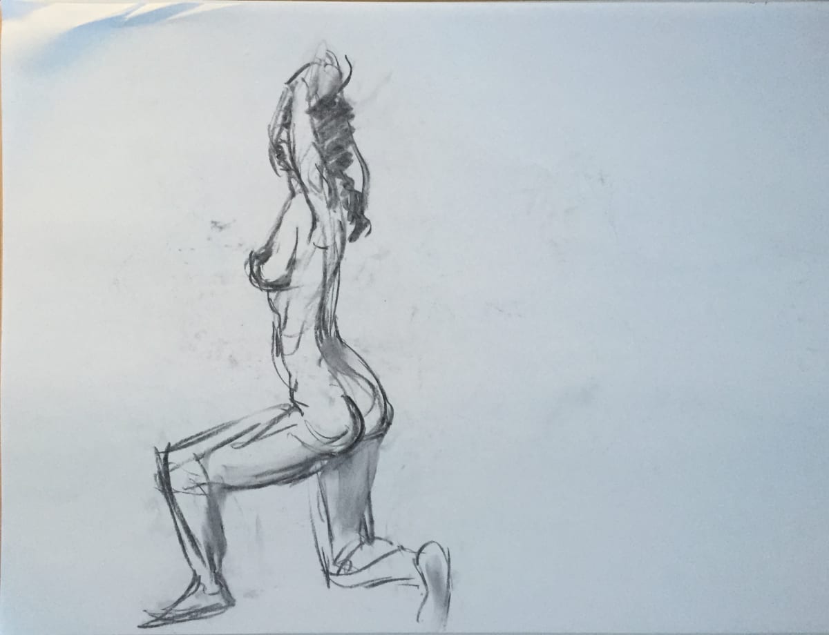 Female Nude Charcoal Drawing 9, Image 1.