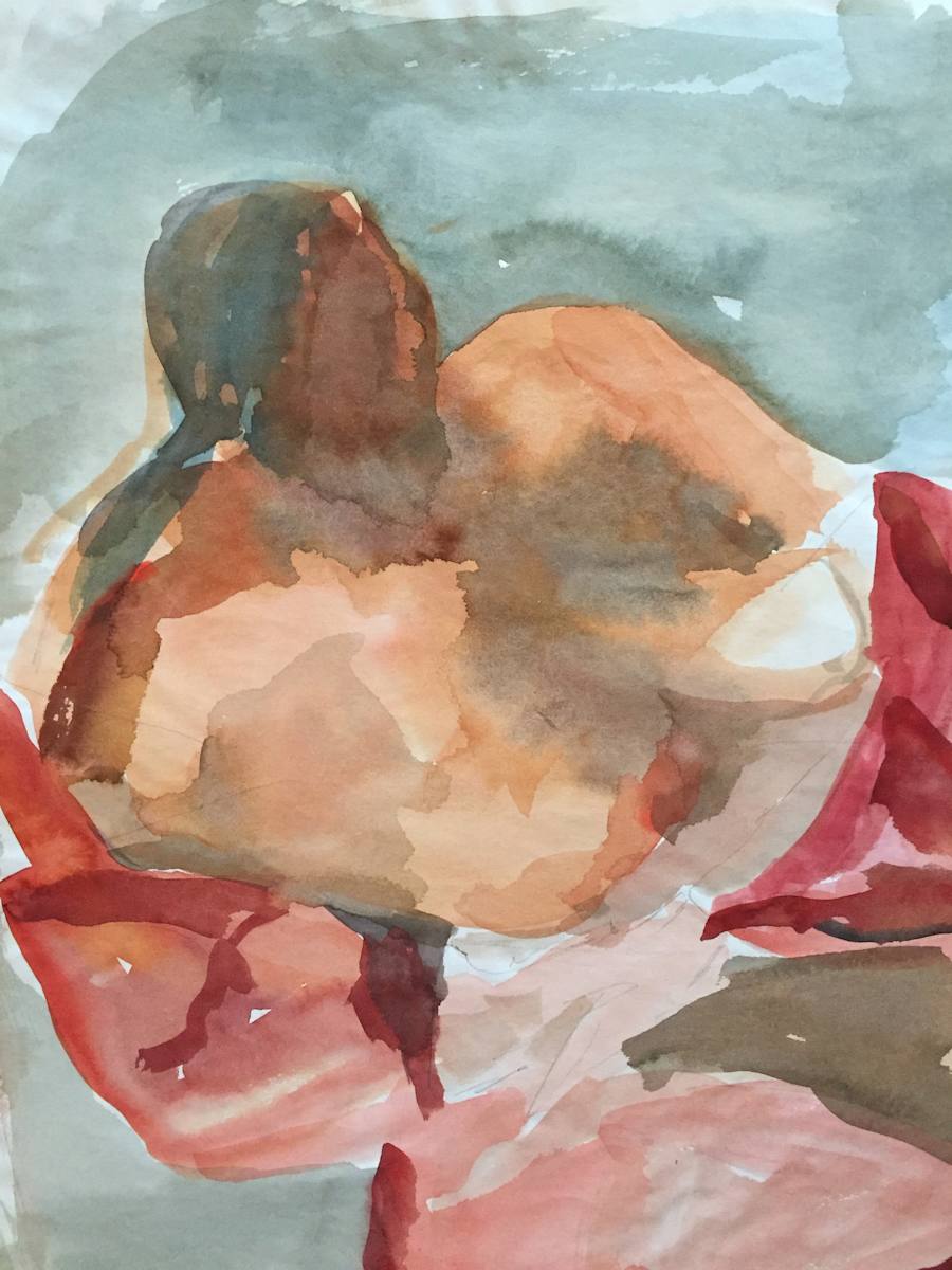 Lounging Female Nude by Thelma Corbin Moody 