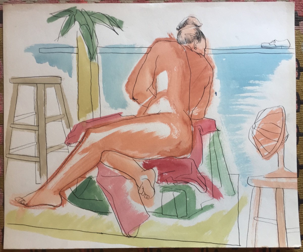 Flo Allen, Lamp, Shoe by Jerry & Ruth Opper Estate 