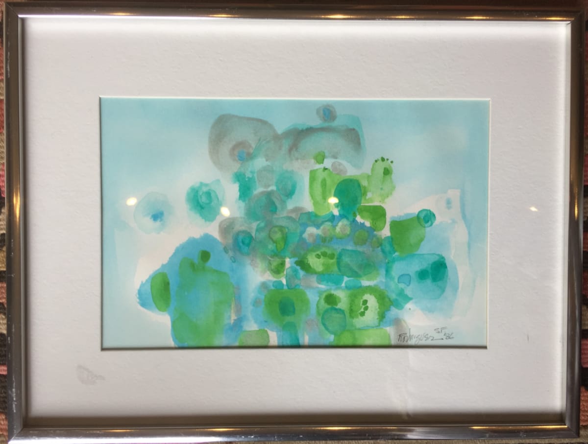 Abstract with Blue and Silver by Rodriguez, Image 1.