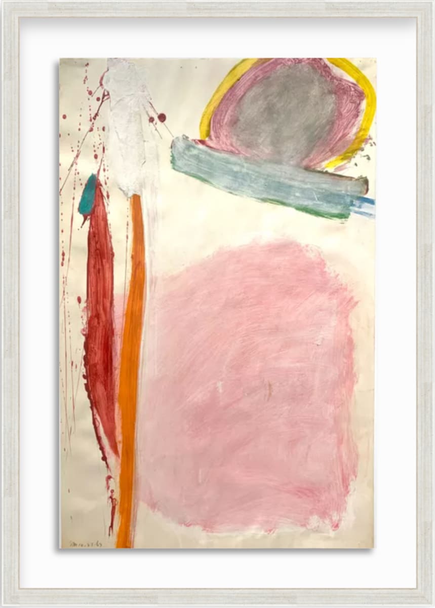 Orange and Pink Abstract by Selma Moskowitz, Image 1.
