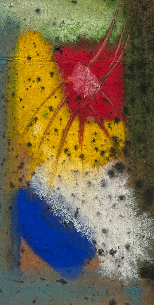 1970s "Primary Abstract" Watercolor Painting Sybil Gibson by Sybil Gibson 