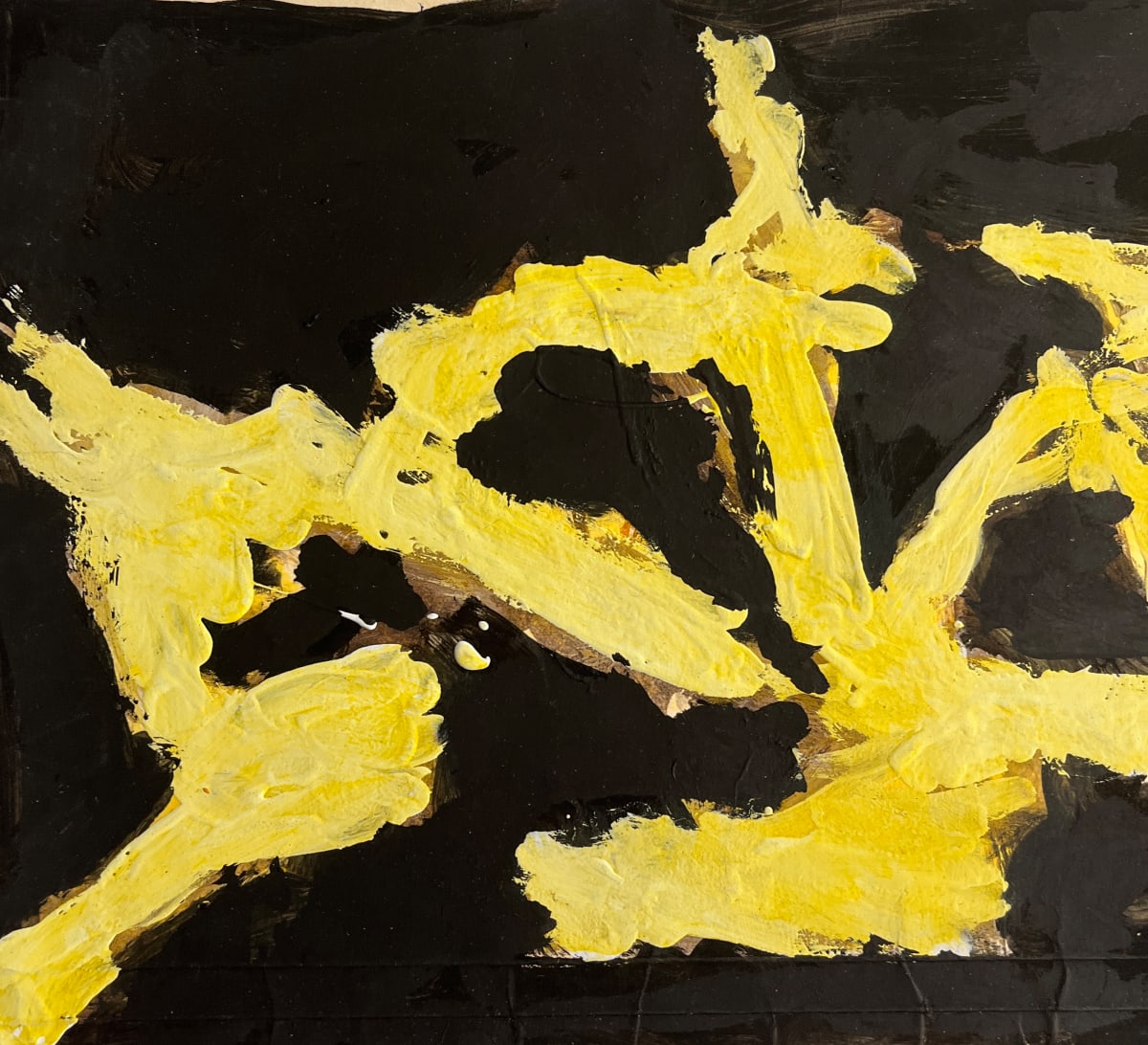 "Black and Yellow Abstract" by Slotnick, Image 1.