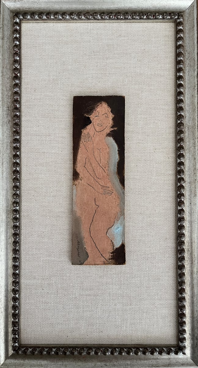 "Nude" Sterling Strauser 1962 Oil on Board by Sterling Strauser 