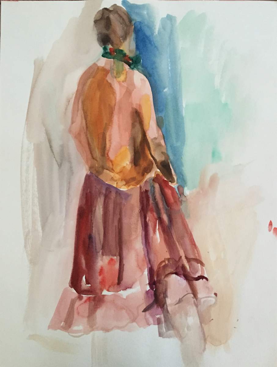 Woman with Long Skirt by Thelma Corbin Moody 