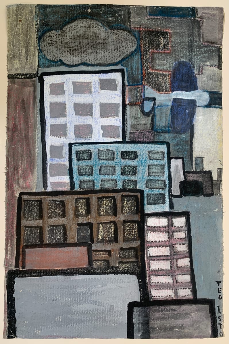 "Cityscape with Plane" by Ted Isto 