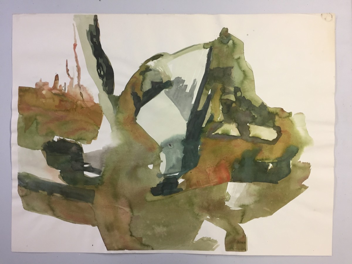 Abstract in Greens by Thelma Moody 