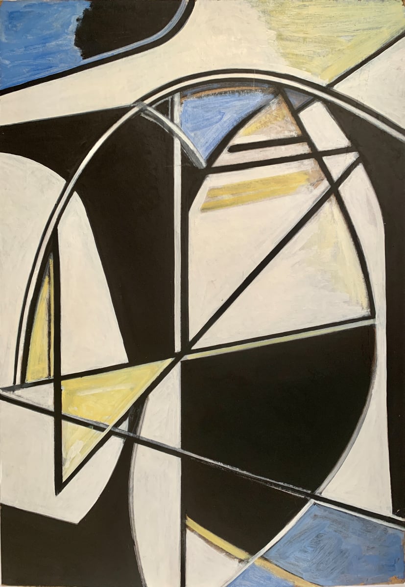 "Yellow & Blue Abstract" 