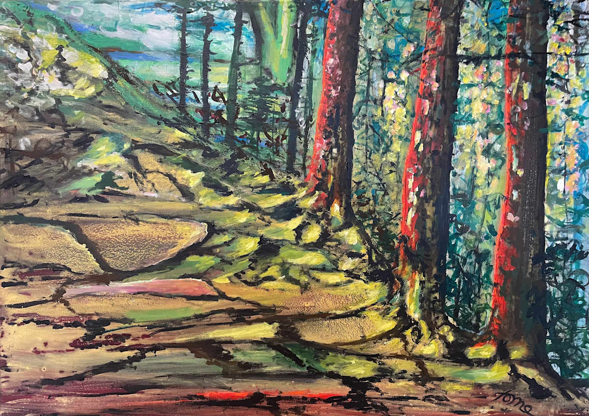 three red trees by tomo.  (toplev monika) 