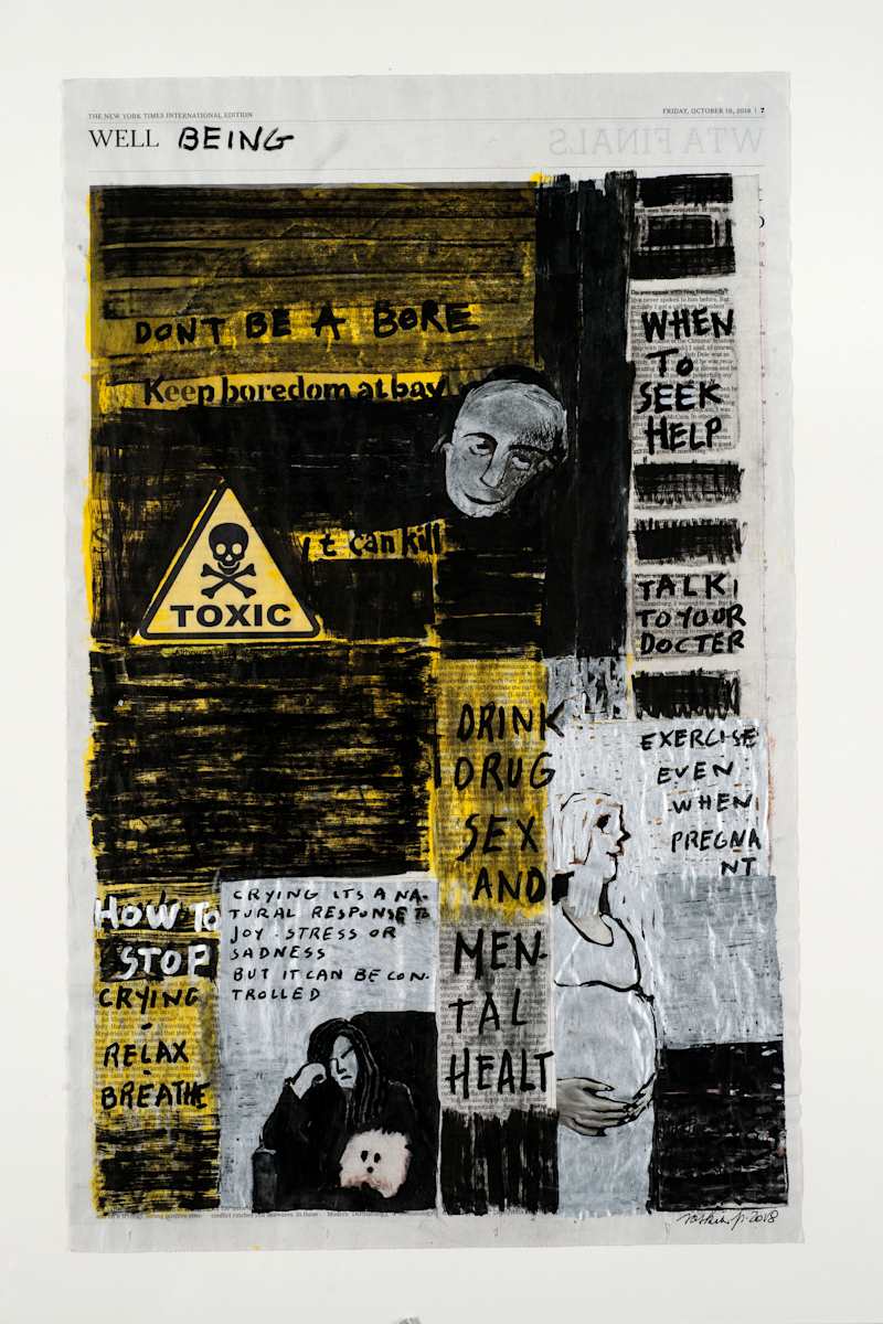 NYT News Paper "No News Good News"  WELL BEING by saskia pintelon  Image: NYT NEWSPAPER 1
