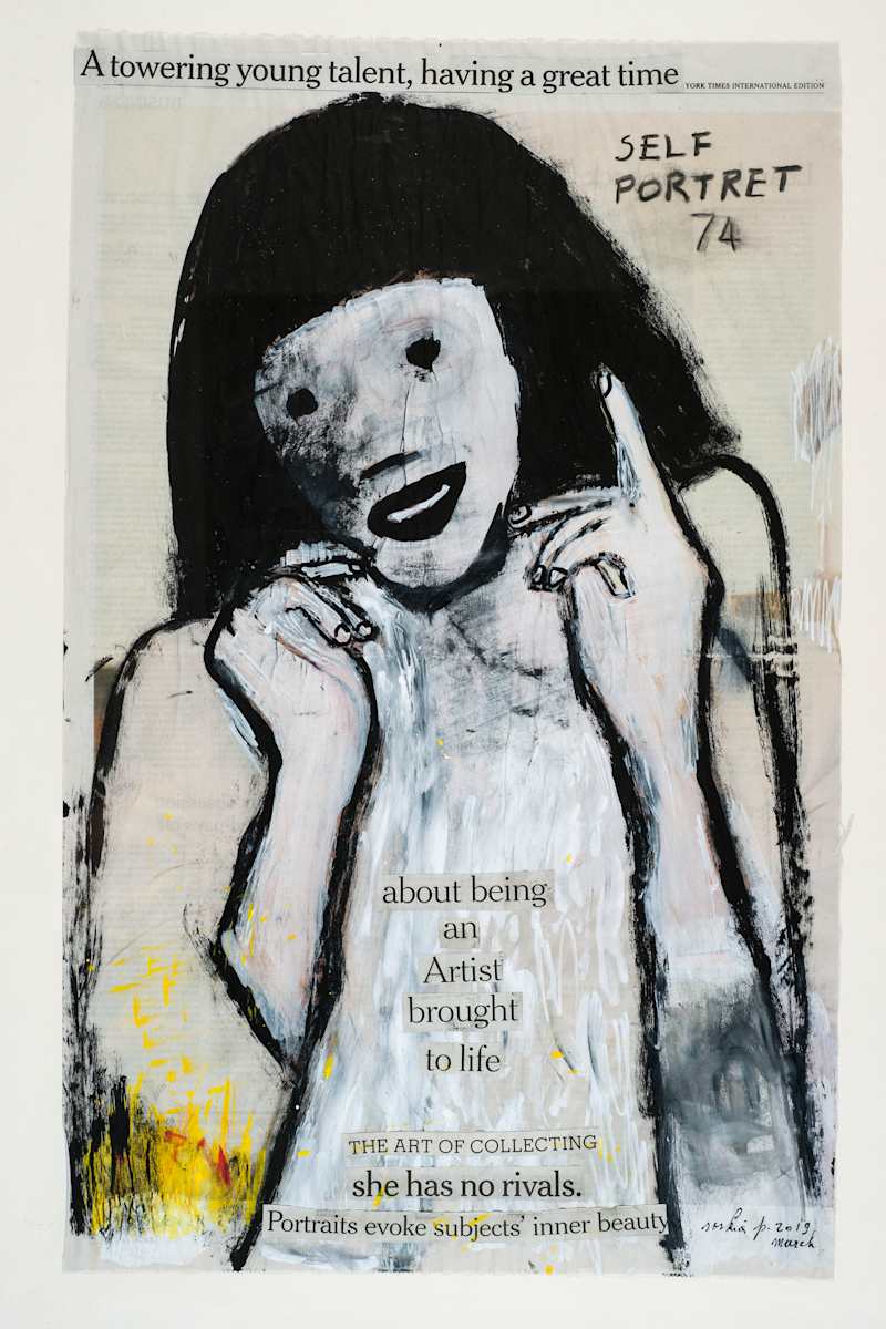 NYT 2019 NEWSPAPER - "No News Good News" SELF PORTRET 74 by saskia pintelon 