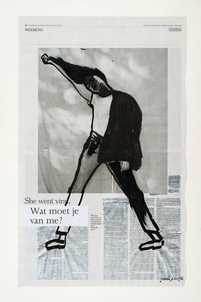 NYT 2019 NEWSPAPER - "No News Good News" WAT MOET JE VAN MIJ/ SHE WENT VIRAL by saskia pintelon 