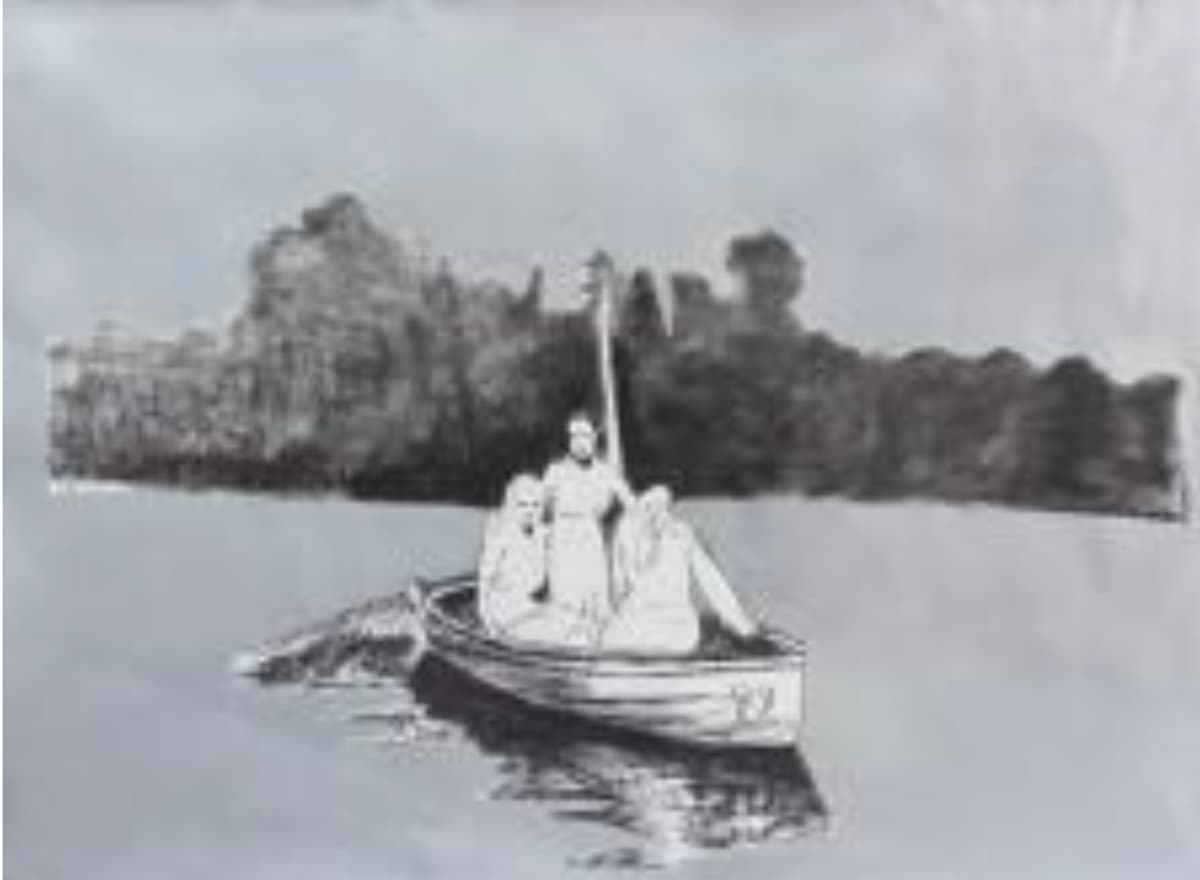 SUNDAY BOATING ON PEACEFUL LAKE by saskia pintelon  Image: SAPI19007