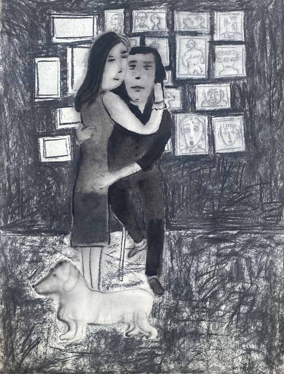 happy couple and dog by saskia pintelon 