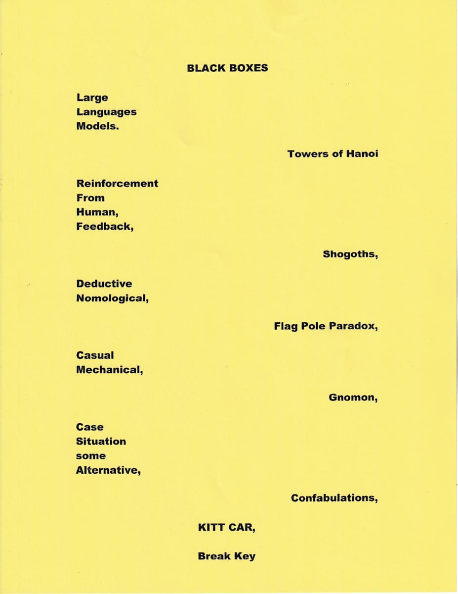 BLACK BOXES by charles elwert  Image: FOR>> ARTHUR  C. CLARKE.......IBM.......HAL