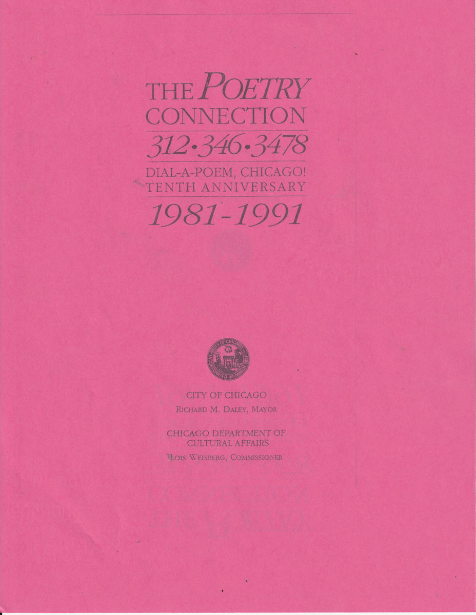 DIAL A POEM CHICAGO!  1986,1989, 1983 INTERPRTERS by charles elwert  Image: DIAL A POEM CHICAGO!
ANTHOLOGY & SPONSORS