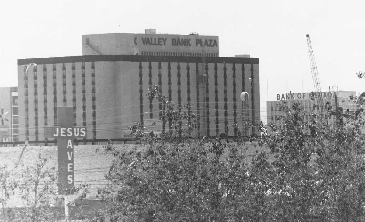 JESUS SAVES AT VALLEY BANK & BANK OF NEVEDA by charles elwert 