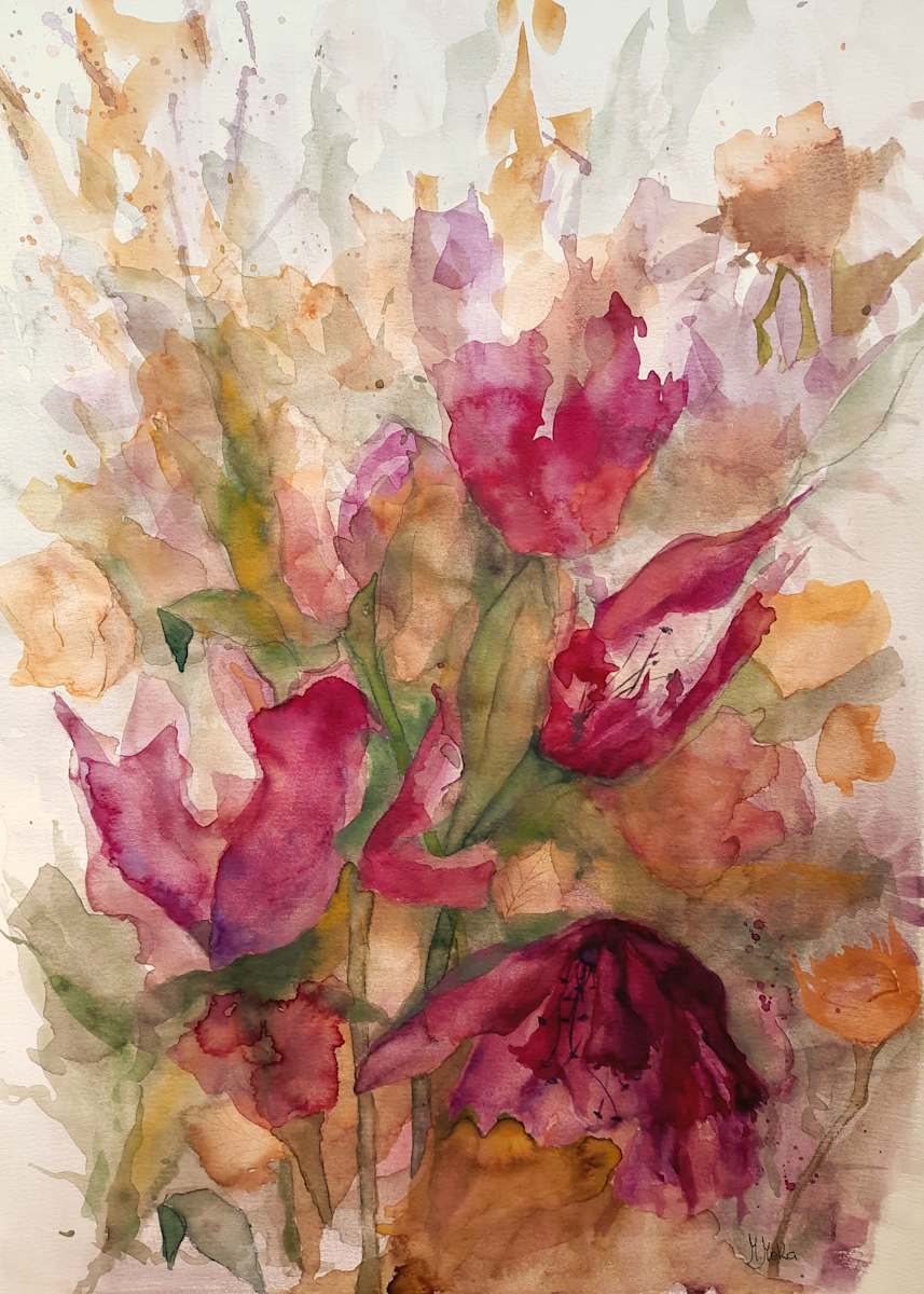 Cálidos lirios by Moni Moka 