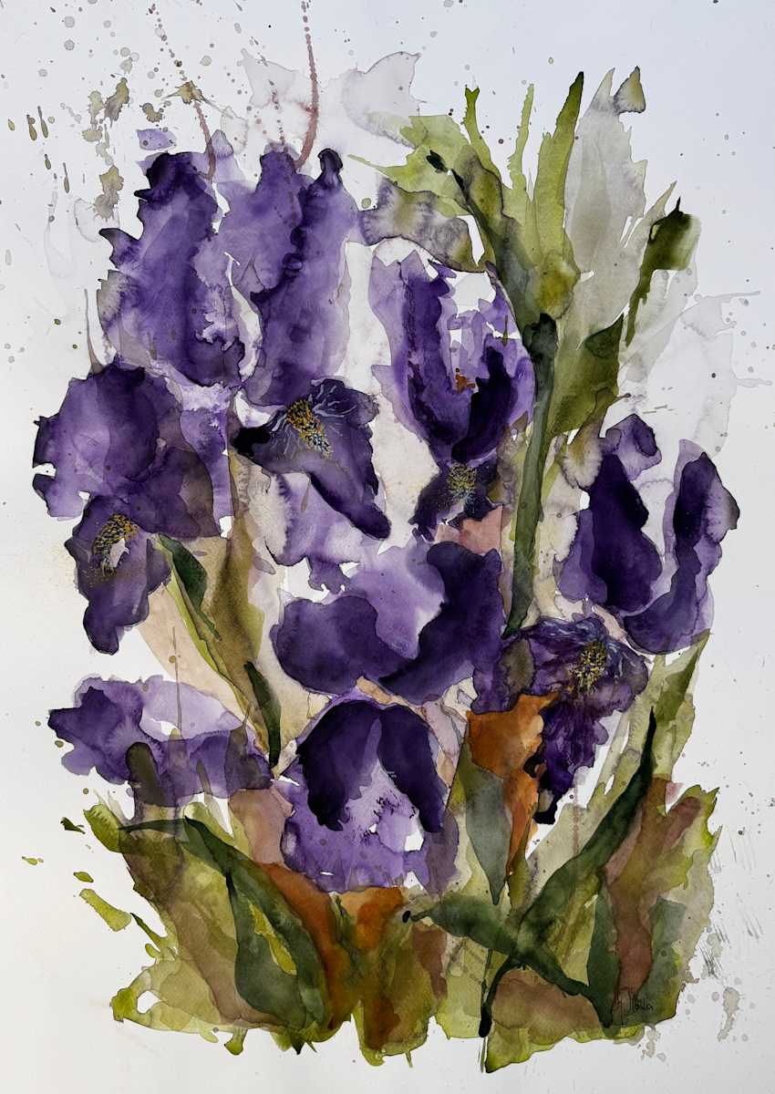 Lirios violetas by Moni Moka 