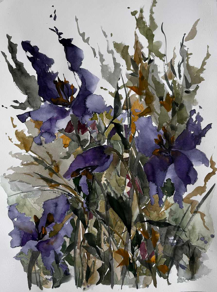 Lirios violetas by Moni Moka 