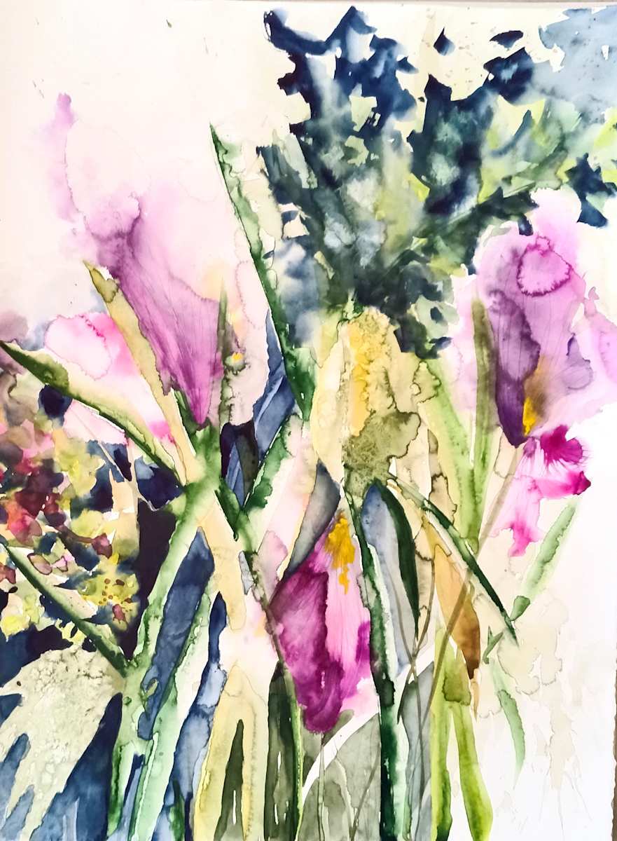 Lirios morados by Moni Moka 