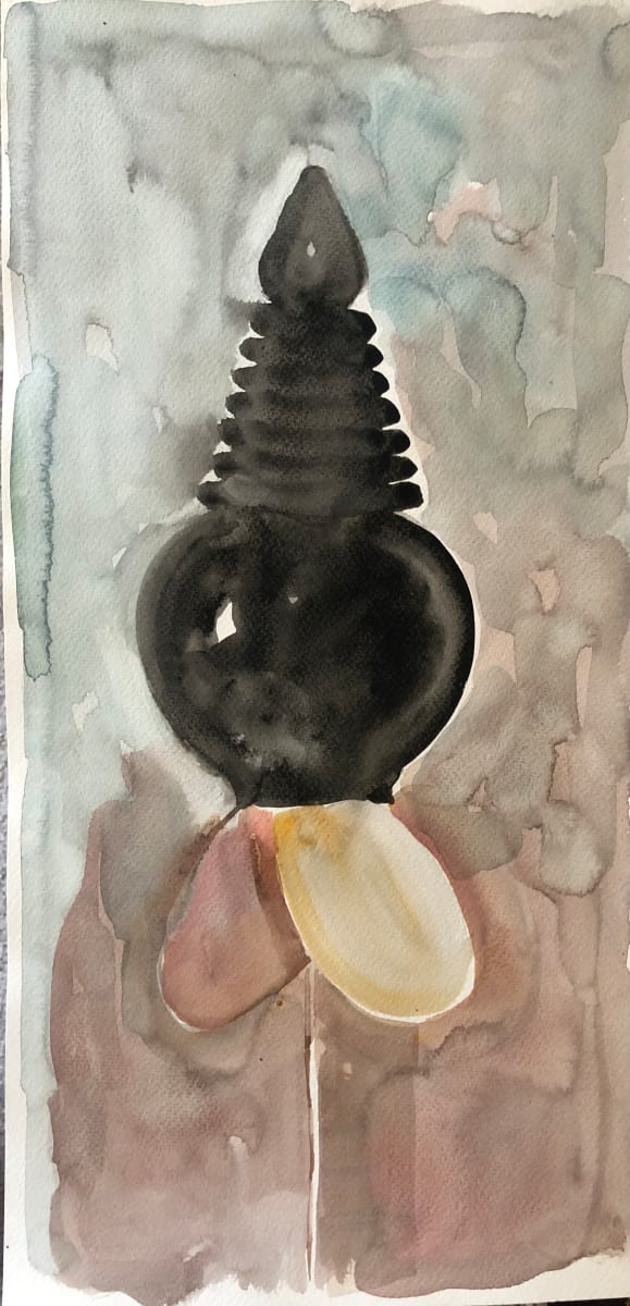 Watercolor: Study of Ceramic Sculpture in Phuket by Marianne Wilson 