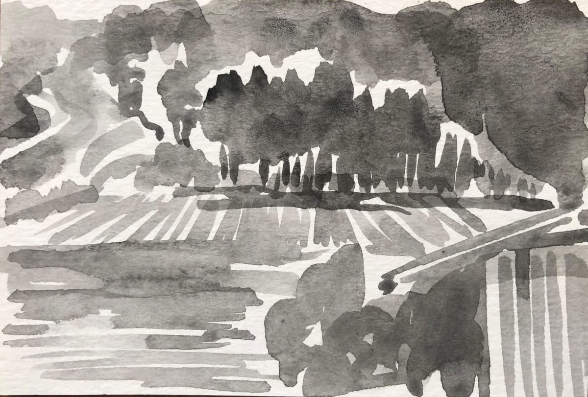 Kyoto Landscape: Sonobe Rice Field and Kura by Marianne Wilson 