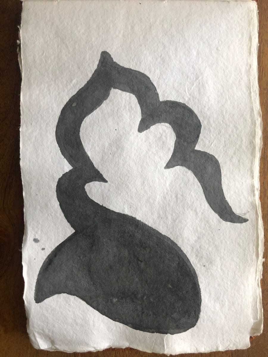 Sketchbook Page, Burma: Ancient Hairstyle Motif by Marianne Wilson 