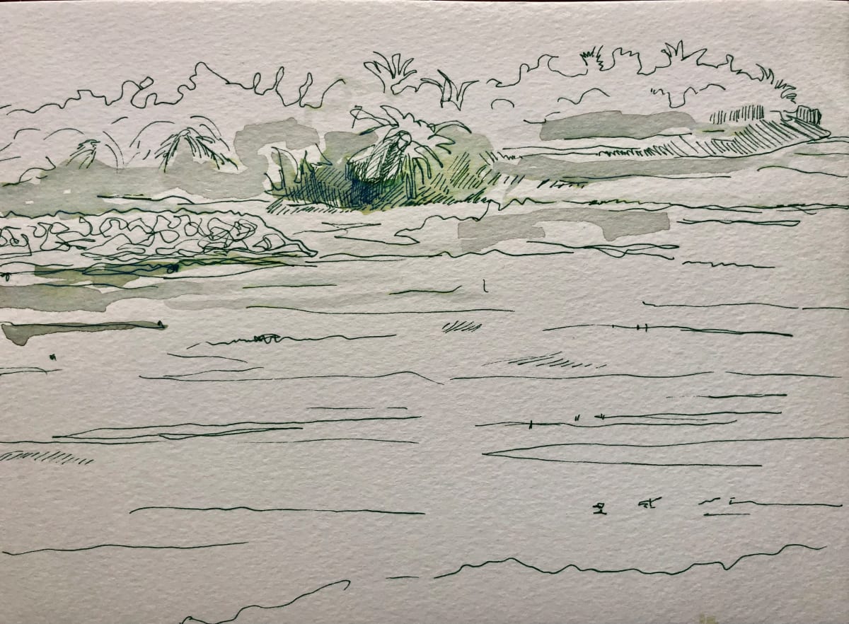 Watercolor: Bahrain Landscape by Marianne Wilson 