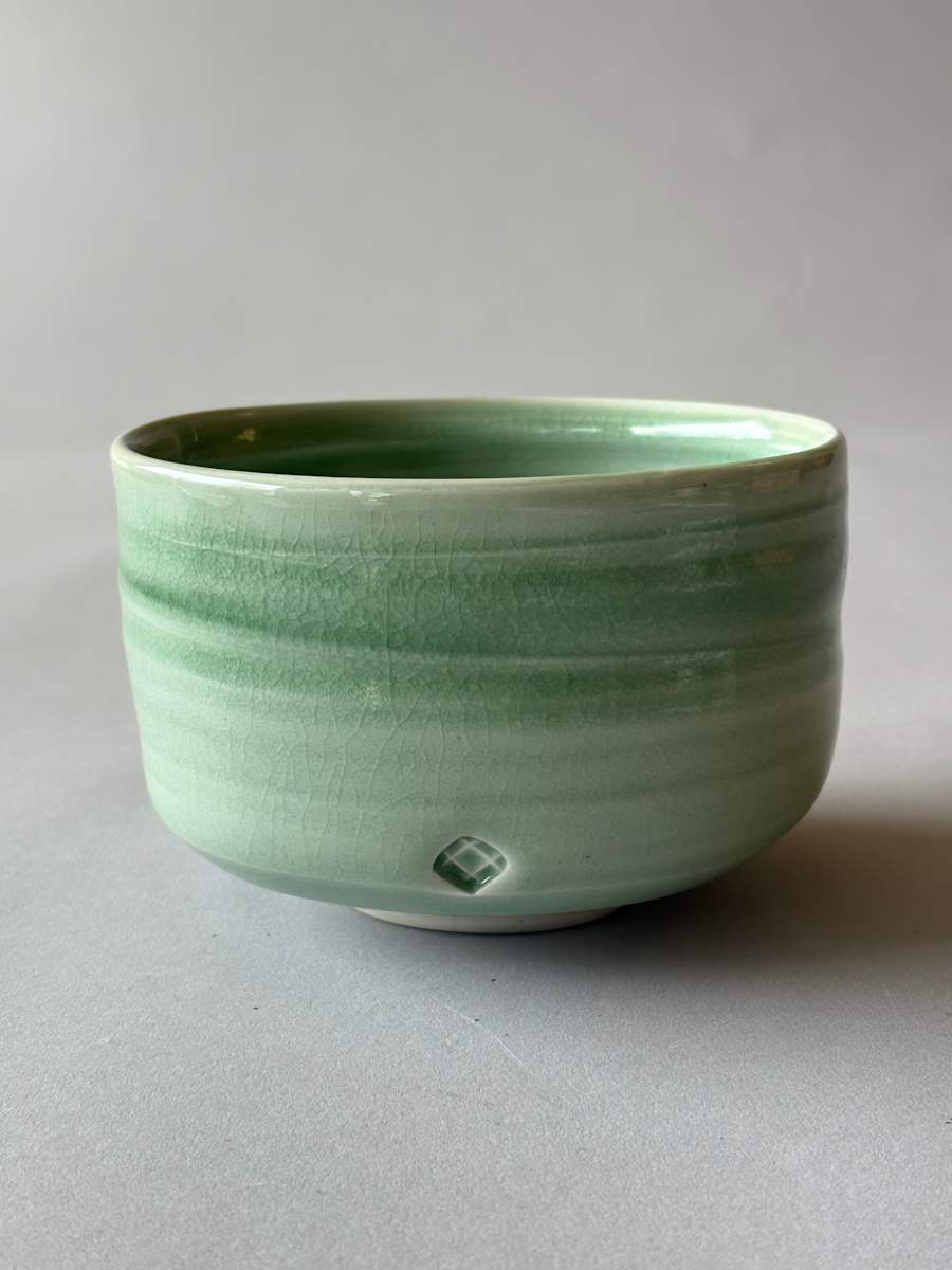 Ceramic Teabowl, Celadon by Marianne Wilson 
