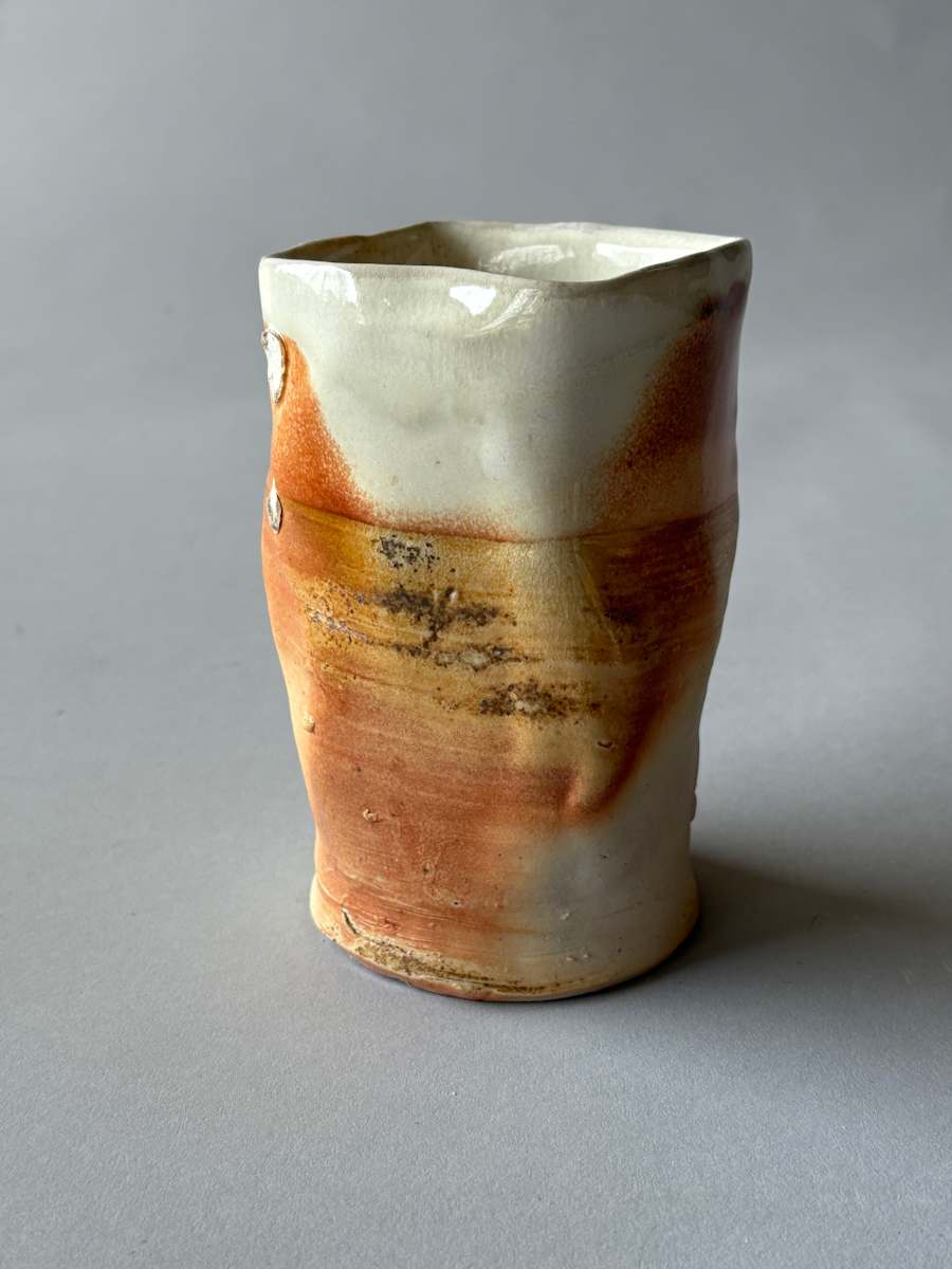 Ceramic Vase: Anagama Fired Porcelain Functional Vessel by Marianne Wilson 