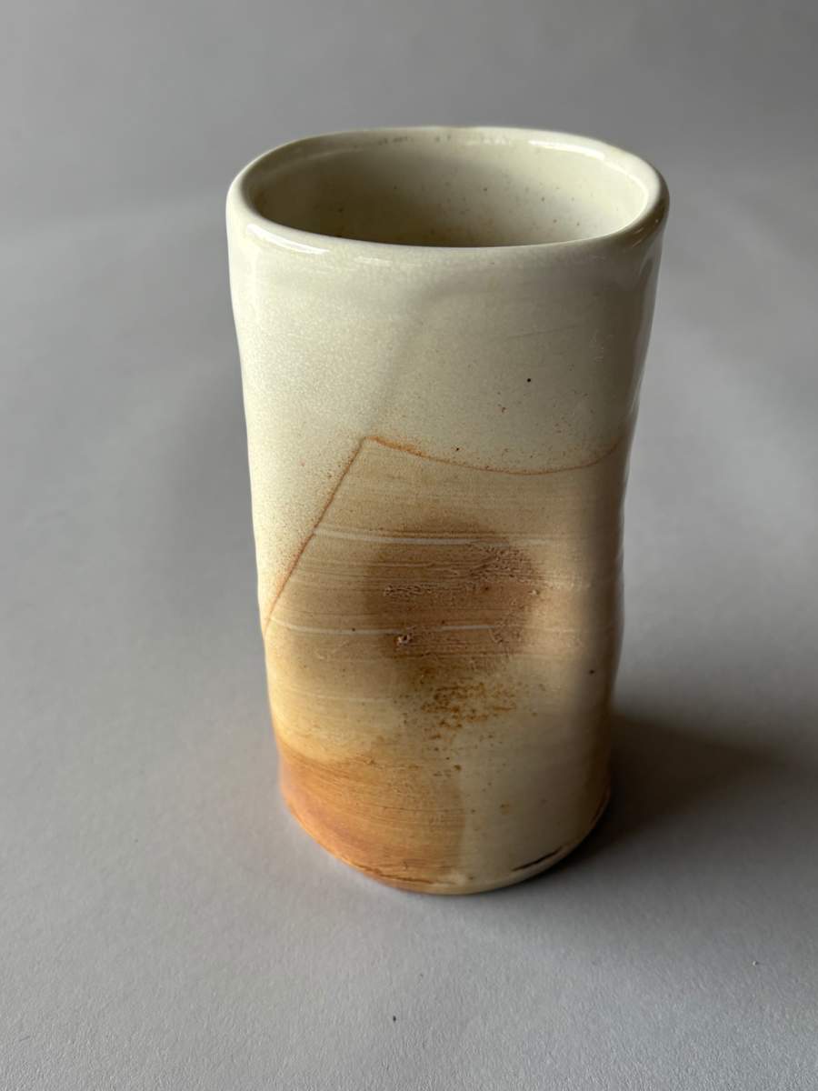 Ceramic Vase:  Wood Fired Porcelain Functional Vase by Marianne Wilson 