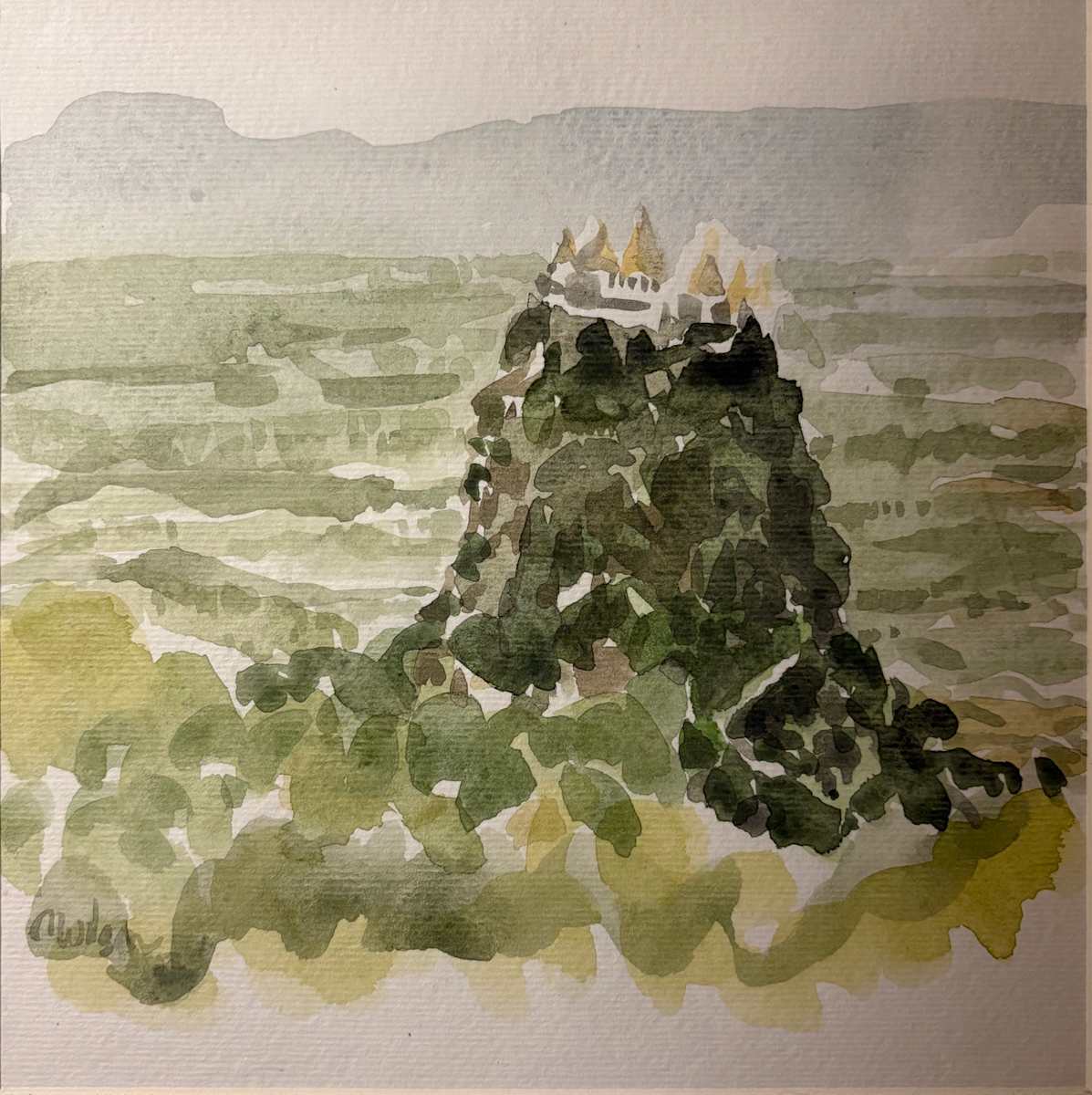 Burma/Myanmar: Observing Mt. Popa by Marianne Wilson Studio 